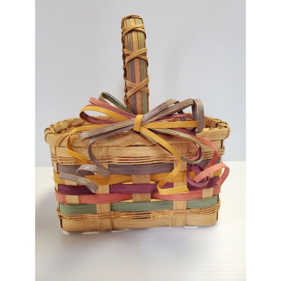 Unknown Other - Woven Basket with Multicolor Bow
